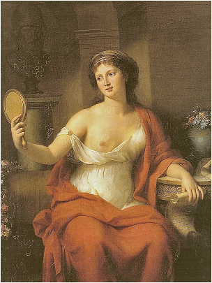 Aspasie, par M.G. BOULIAR, salon de 1794, huile sur toile 163 x 127