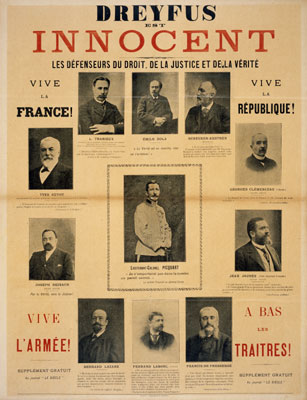 Dreyfus est innocent. Les défenseurs du droit, de la justice et de la vérité. 1898. Imprimerie E. Charaire, Sceaux. 