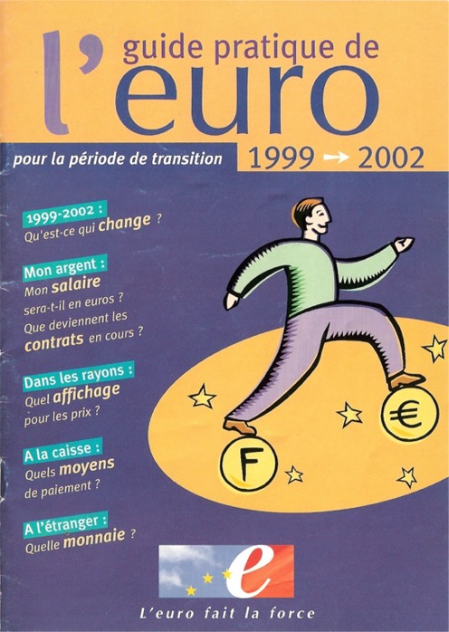 Couverture du Guide pratique de l'euro pour la période de transition 1999/2002