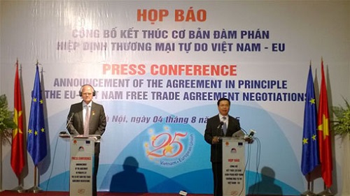 Accord de principe pour un traité de « libre-échange » entre l'Union européenne et le Vietnam