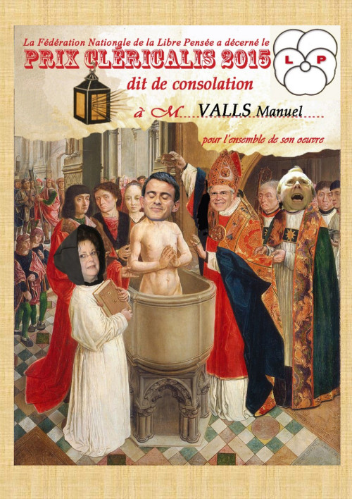 2ème prix Clericalis : Manuel Valls